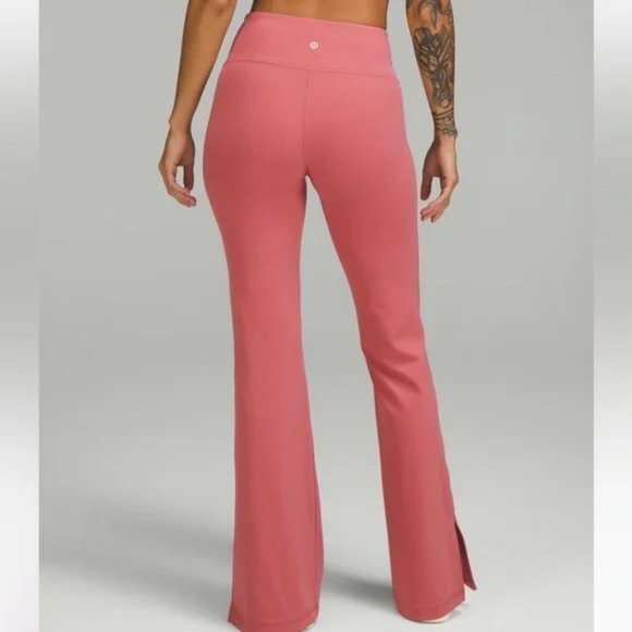 Like New Lululemon Groove High-Rise Split-Hem Flared Pants in Brier Rose - Picture 2 of 5